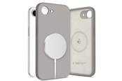 Handys - Cover & Cases - Tech-Protect  Silicone MagSafe Case for iPhone 16e / 17e - Gray - 5906302392766
