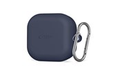 Handys - Cover & Cases - Tech-Protect Silicone Hook Case for Samsung Galaxy Buds 4 / 4 Pro - Navy Blue - 5906302392889