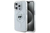 Handys - Cover & Cases - Karl Lagerfeld IML Metal Choupette Head MagSafe iPhone 15 Pro Case - White - 3666339284206