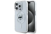 Handys - Cover & Cases - Karl Lagerfeld IML Metal Choupette Head MagSafe Case for iPhone 15 Pro Max - White - 3666339284213