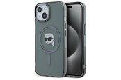 Handys - Cover & Cases - Karl Lagerfeld KLHMP15SHLSKIK iPhone 15 6.1" black/black hardcase IML Metal Karl Head MagSafe - 3666339284466