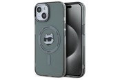 Handys - Cover & Cases - Karl Lagerfeld KLHMP15SHLSCHK iPhone 15 6.1" black/black hardcase IML Metal Choupette Head MagSafe - 3666339284602