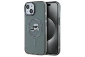 Handys - Cover & Cases - Karl Lagerfeld KLHMP15SHLSKCK iPhone 15 6.1" black/black hardcase IML Metal Karl&Choupette Head MagSafe - 3666339284749