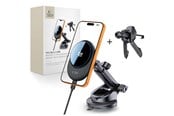 Handys - Adapter und Ladegeräte - Tech-Protect  V21 MagSafe Car Mount with Inductive Charger 25W QI2.2 for Cockpit / Windshield / Air Vent - Black - 5906302392902