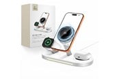 Handys - Adapter und Ladegeräte - Tech-Protect A51 MagSafe 3in1 25W QI2.2 Wireless Charger - White - 5906302392971