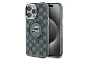 Handys - Cover & Cases - Karl Lagerfeld IML Monogram Karl & Choupette Head MagSafe iPhone 15 Pro Case - Black - 3666339284909