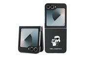 Handys - Cover & Cases - Karl Lagerfeld Saffiano Metal Pin Case for Samsung Galaxy Z Flip 6 - Black - 3666339322502