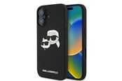 Handys - Cover & Cases - Karl Lagerfeld Silicone Case Nauble Heads Print MagSafe for iPhone 16 Plus - Black - 3666339319533