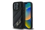 Handys - Cover & Cases - Karl Lagerfeld Quilted Signature iPhone 16 Pro Case - Black - 3666339294083