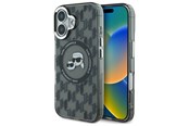 Handys - Cover & Cases - Karl Lagerfeld IML Monogram Karl & Choupette Head MagSafe iPhone 16 Case - Black - 3666339318369
