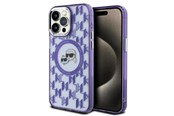 Handys - Cover & Cases - Karl Lagerfeld IML Monogram Karl & Choupette Head MagSafe iPhone 15 Pro Case - Purple - 3666339285180