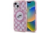 Handys - Cover & Cases - Karl Lagerfeld IML Monogram Karl & Choupette Head MagSafe iPhone 15 Plus Case - Pink - 3666339285036