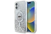 Handys - Cover & Cases - Karl Lagerfeld Liquid Glitter Karl Head Magsafe iPhone 16 Case - Clear - 3666339319168