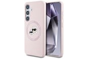 Handys - Cover & Cases - Karl Lagerfeld Silicone Double Heads And Circle MagSafe Samsung Galaxy S25 Plus Case Pink - 3666339450212