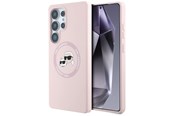 Handys - Cover & Cases - Karl Lagerfeld Silicone Double Heads And Circle MagSafe Samsung Galaxy S25 Ultra Case Pink - 3666339450229