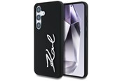Handys - Cover & Cases - Karl Lagerfeld Silicone Metal Signature Logo Samsung Galaxy S25 black - 3666339450076