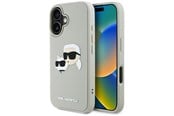Handys - Cover & Cases - Karl Lagerfeld HC 3D Rubber Double Heads iPhone 16 Case - Beige - 3666339402341