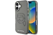 Handys - Cover & Cases - Karl Lagerfeld IML Rhinestones Karl Head Case for iPhone 16 Black - 3666339358082