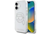 Handys - Cover & Cases - Karl Lagerfeld IML Rhinestones Karl Head Case for iPhone 16 Clear - 3666339358563