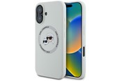 Handys - Cover & Cases - Karl Lagerfeld Silicone Double Heads And Circle MagSafe case for iPhone 16 beige - 3666339343415