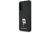 Handys - Cover & Cases - Karl Lagerfeld Fixed Glitter Ikonik Logo Metal Pin Case for Samsung Galaxy A36 - Black - 3666339454470