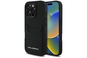 Handys - Cover & Cases - Karl Lagerfeld HC Grained PU Cardslot Metal Elong iPhone 16 Pro Case - Black - 3666339355425