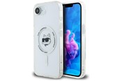 Handys - Cover & Cases - Karl Lagerfeld IML Metal Choupette Head MagSafe iPhone 16e Case - White - 3666339454241