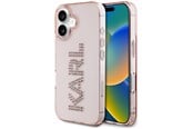 Handys - Cover & Cases - Karl Lagerfeld IML Rhinestones Logo iPhone 16 Case - Pink - 3666339356828