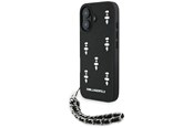 Handys - Cover & Cases - Karl Lagerfeld Saffiano Crystals w/Chain iPhone 16 Case - Black - 3666339357726