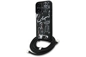 Handys - Cover & Cases - Karl Lagerfeld Crossbody Grained Pattern & Logo Case for iPhone 16 - Black - 3666339467982