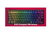 Tastaturen - Cherry XTRFY K33 G8D-2403 - keyboard - 75% compact - QWERTY - Pan Nordic - black Input Device - Gaming Tastatur - 75% - Nordic ISO - Schwarz - G8D-24030PAAPN-2