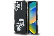 Handys - Cover & Cases - Karl Lagerfeld IML Aquarelle Karl & Choupette & Logo iPhone 16 Case - Black - 3666339464745