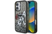 Handys - Cover & Cases - Karl Lagerfeld Liquid Glitter Choupette Logo iPhone 16 Case - Black - 3666339464028