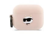 Handys - Anderes Zubehör - Karl Lagerfeld Silicone Chaupette Head 3D Case for AirPods Pro 3 - Pink - 3666339574888