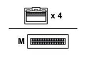 Netzwerk - Kabel - Arista Networks Arista 100GBase-CU direct attach cable - 1 m - Schwarz - CAB-Q-4S-100G-1M