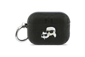 Handys - Cover & Cases - Karl Lagerfeld Monogram Karl & Choupette Head Case for AirPods Pro 3 - Black - 3666339574628