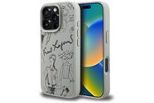 Handys - Cover & Cases - Karl Lagerfeld Grained Pattern & Logo MagSafe Case for iPhone 16 Pro - Gray - 3666339463502