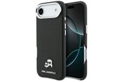 Handys - Cover & Cases - Karl Lagerfeld Karl & Choupette Head Pins Saffiano MagSafe Case for iPhone Air - Black - 3666339599485