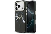 Handys - Cover & Cases - Karl Lagerfeld IML Choupettes Karl Script Logo MagSafe Case for iPhone 17 Pro Max - Black - 3666339605902