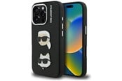 Handys - Cover & Cases - Karl Lagerfeld FW Grained Karl & Choupette Heads Pins Case for iPhone 16 Pro Max - Black - 3666339455231
