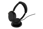 Kopfhörer/Headsets - Jabra Evolve3 65 Flex MS - USB-C with Dongle - Black (Incl. Wireless Charging Pad) - 36699-999-889