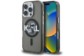Handys - Cover & Cases - Karl Lagerfeld IML Glitter Karl & Choupette Sketch Logo MagSafe Case for iPhone 16 Pro - Black - 3666339460808