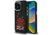 Handys - Cover & Cases - Karl Lagerfeld Silicone Heart Sign Logo MagSafe Case for iPhone 16 Pro Max - Black - 3666339460457