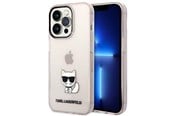 Handys - Cover & Cases - Karl Lagerfeld KLHCP14LCTTRI iPhone 14 Pro 6.1 "hardcase pink / pink Transparent Choupette Body - 3666339076498