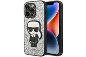 Handys - Cover & Cases - Karl Lagerfeld KLHCP14LGFKPG iPhone 14 Pro 6.1 "hardcase silver / silver Glitter Flakes Ikonik - 3666339077419