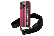 Handys - Cover & Cases - Karl Lagerfeld Color Stripes Strap Case for iPhone 14 Pro - Pink - 3666339094218