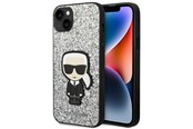 Handys - Cover & Cases - Karl Lagerfeld KLHCP14MGFKPG iPhone 14 Plus 6.7 "hardcase silver / silver Glitter Flakes Ikonik - 3666339077402