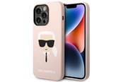 Handys - Cover & Cases - Karl Lagerfeld KLHCP14XSLKHLP iPhone 14 Pro Max 6.7 "hardcase pink / pink Silicone Karl`s Head - 3666339085476