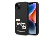 Handys - Cover & Cases - Karl Lagerfeld KLHMP14MSSKCK iPhone 14 Plus 6.7 "hardcase black / black Liquid Silicone Karl & Choupette Magsafe - 3666339087531