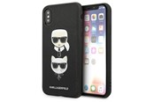 Handys - Cover & Cases - Karl Lagerfeld Saffiano Karl&Choupette Head case for iPhone XS Max - black - 3666339055011